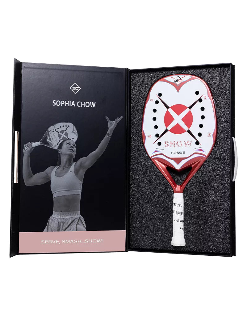 Raquete de Beach Tennis Heroes Show Sophia Chow Carbono 3K