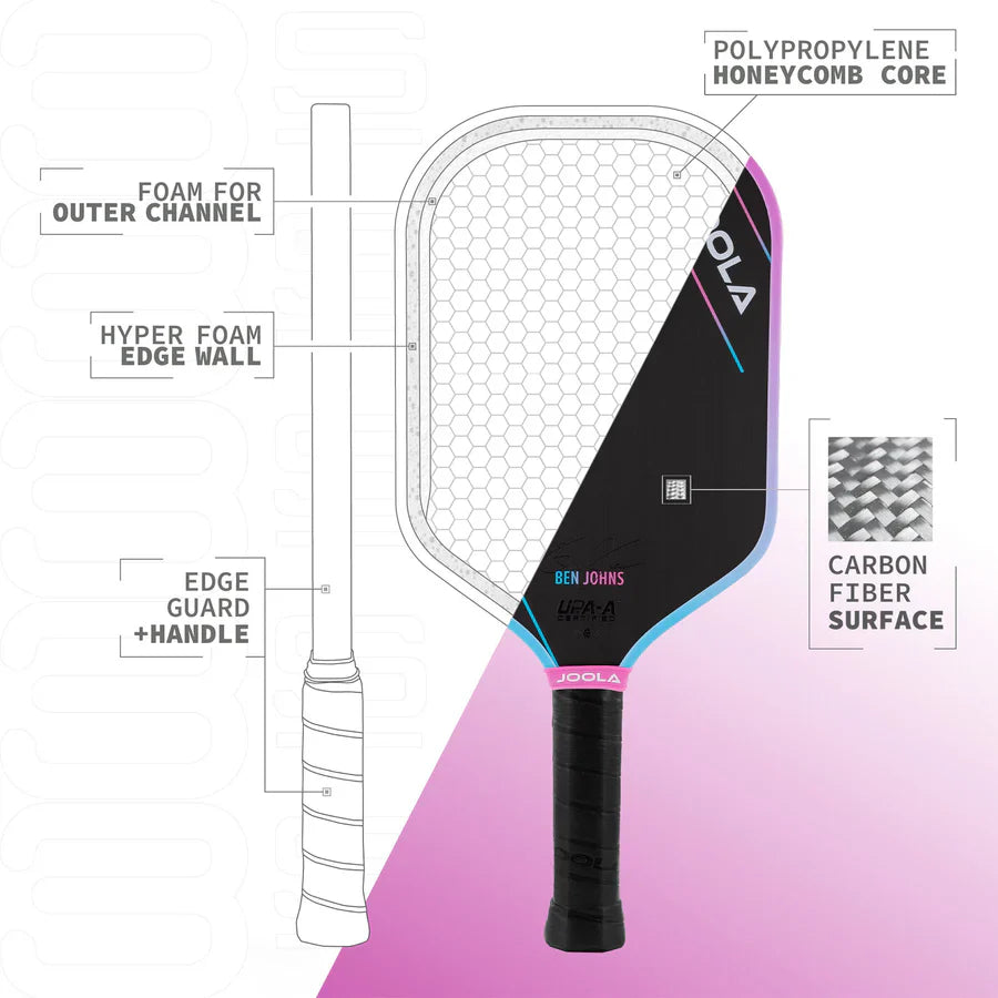 Raquete de Pickleball Joola Perseus Ben Johns 3S 16mm Upaa