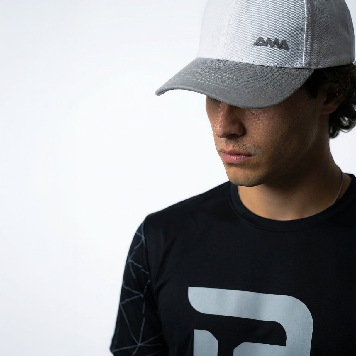 Bone Amasport Beach Tennis Casual 100% Algodão Branco Cinza