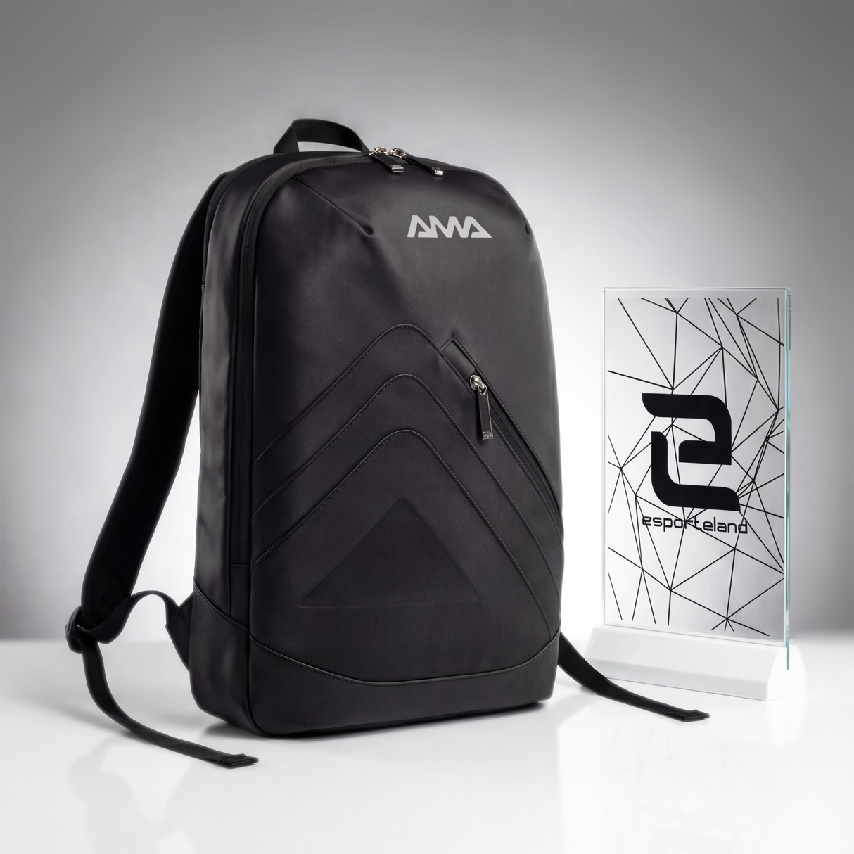 Mochila Amasport Beach Tenis Couro Premium Preta Soft Touch