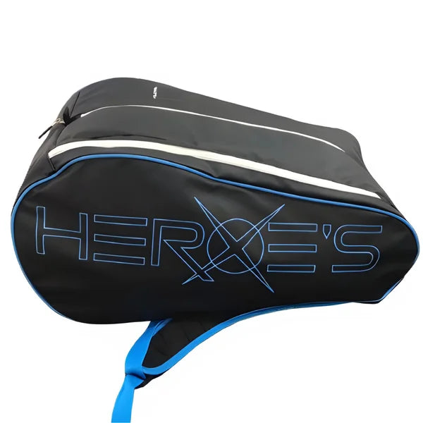 Raqueteira Mochila Heroes Preta com Azul - 2 Raquetes – Esporte Land