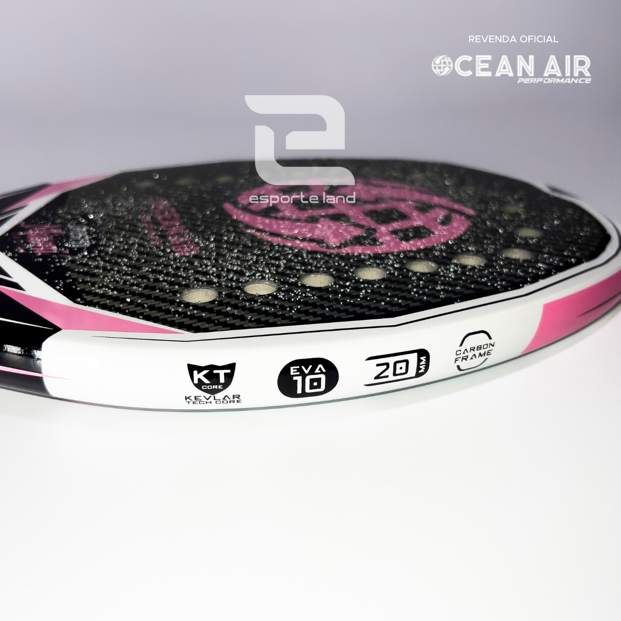 RAQUETE DE BEACH TENNIS OCEAN AIR GHOST 5.0 MIAMI ED KEVLAR
