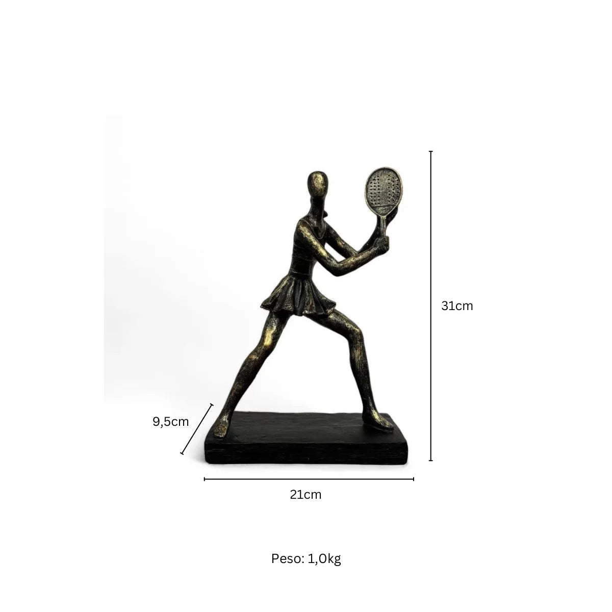 ESCULTURA MULHER BEACH TENNIS - BACKHAND YM806499A-2