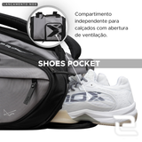 RAQUETEIRA BEACH TENNIS PADEL AT10 XL COMP NOX CINZA E PRETO