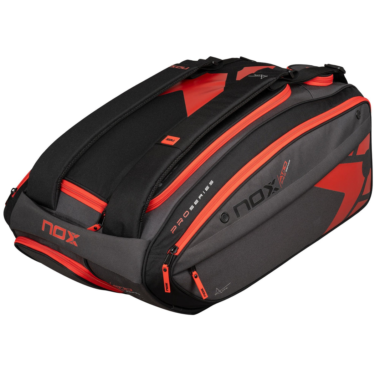 RAQUETEIRA BEACH TENNIS PADEL AT10 XXL NOX CINZA E VERMELHO