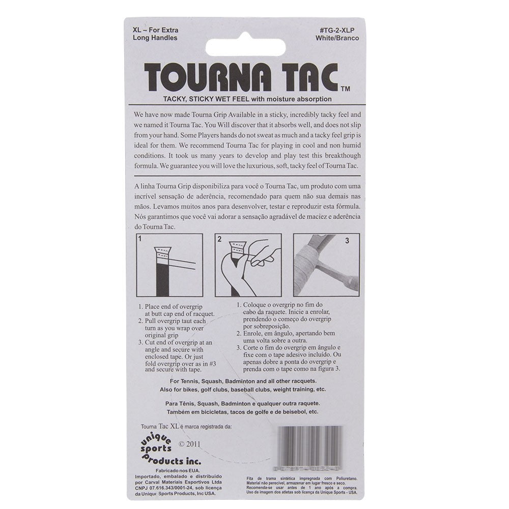 Tourna Grip Tac Rolo c/ 10 Branco Alta Aderência Firmeza Top