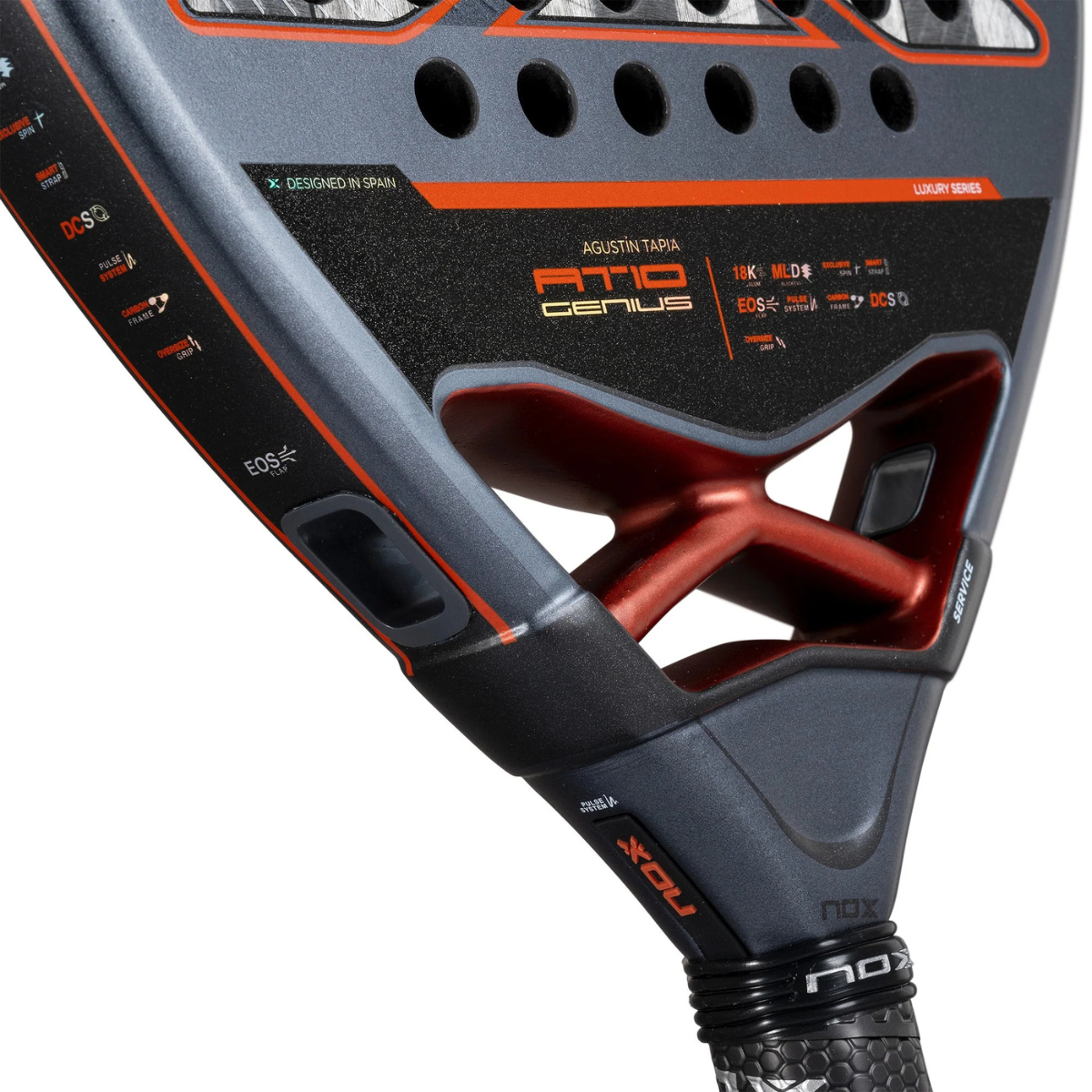 Raquete de Padel Nox At10 Genius 18K Alum 2025 Tapia