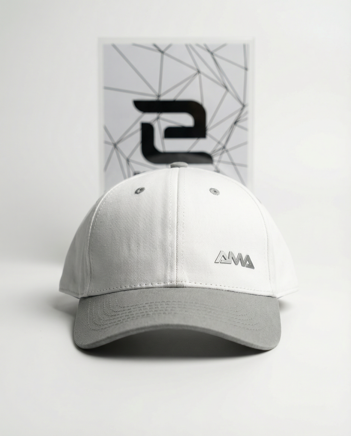 Bone Amasport Beach Tennis Casual 100% Algodão Branco Cinza